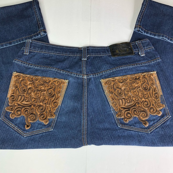 Makaveli Branded Other - Makaveli Branded Mens 38x30 Embroidered Blue Jeans